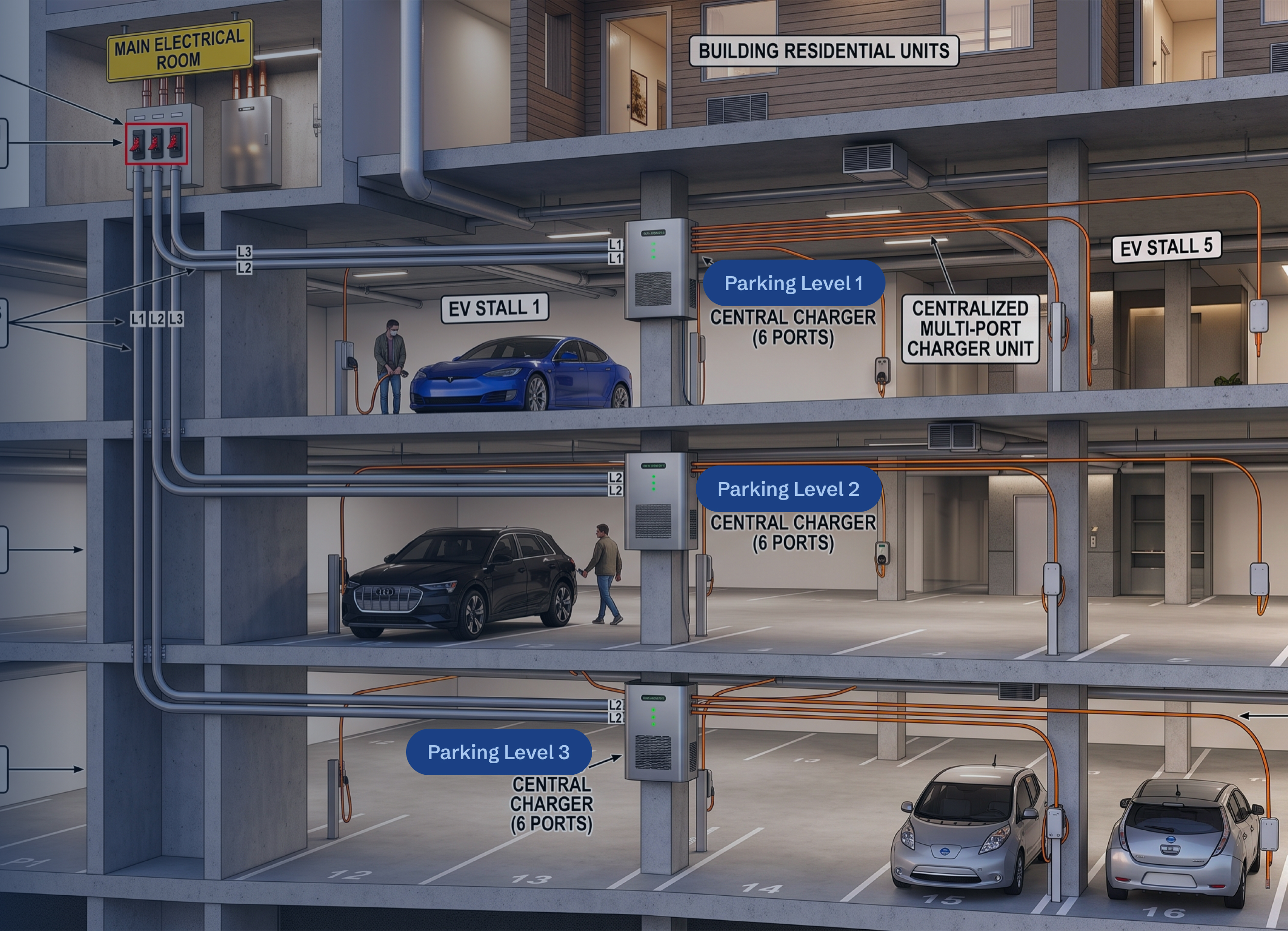 Multi-Level Centralized Charging diagram
